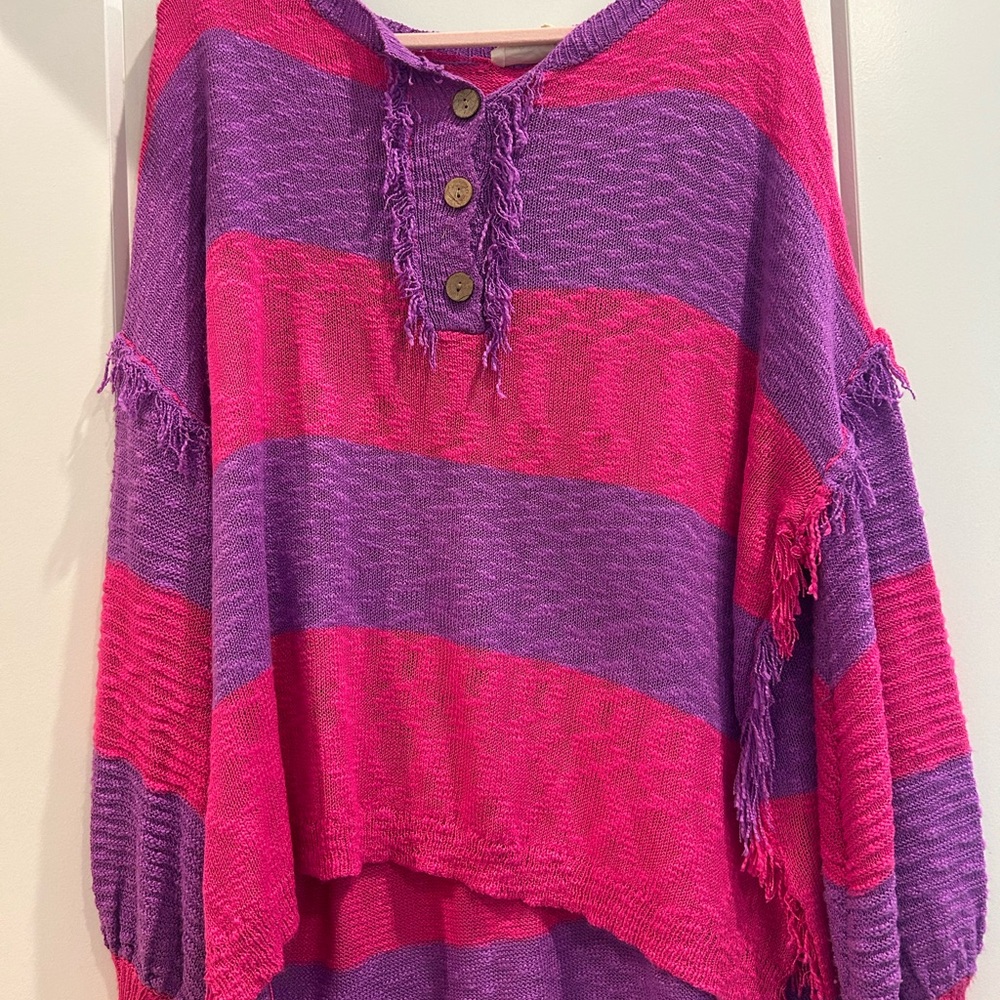 Fantastic Fawn Pink and Purple Striped Top